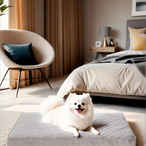 Quilted pet bed