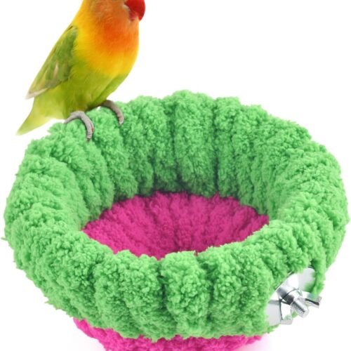 Green/Rose-colored small bowl-shaped nest bed