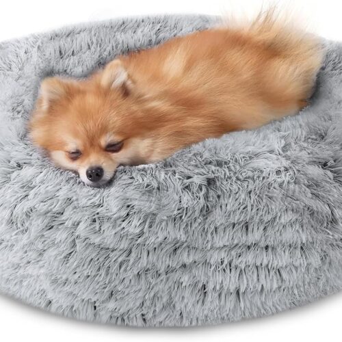 Smoke-gray donut-style bed