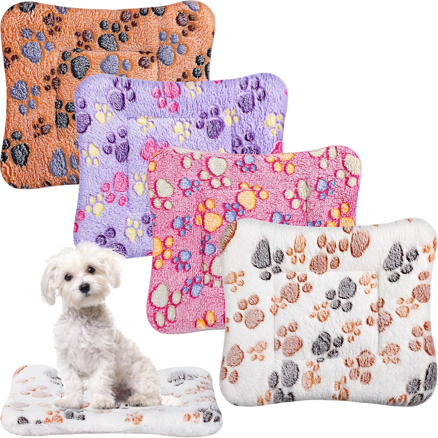 4-piece ultra-soft mat for cats, dogs, and small animals (guinea pigs)